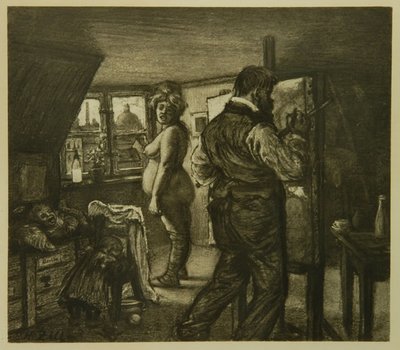 Het model door Heinrich Zille